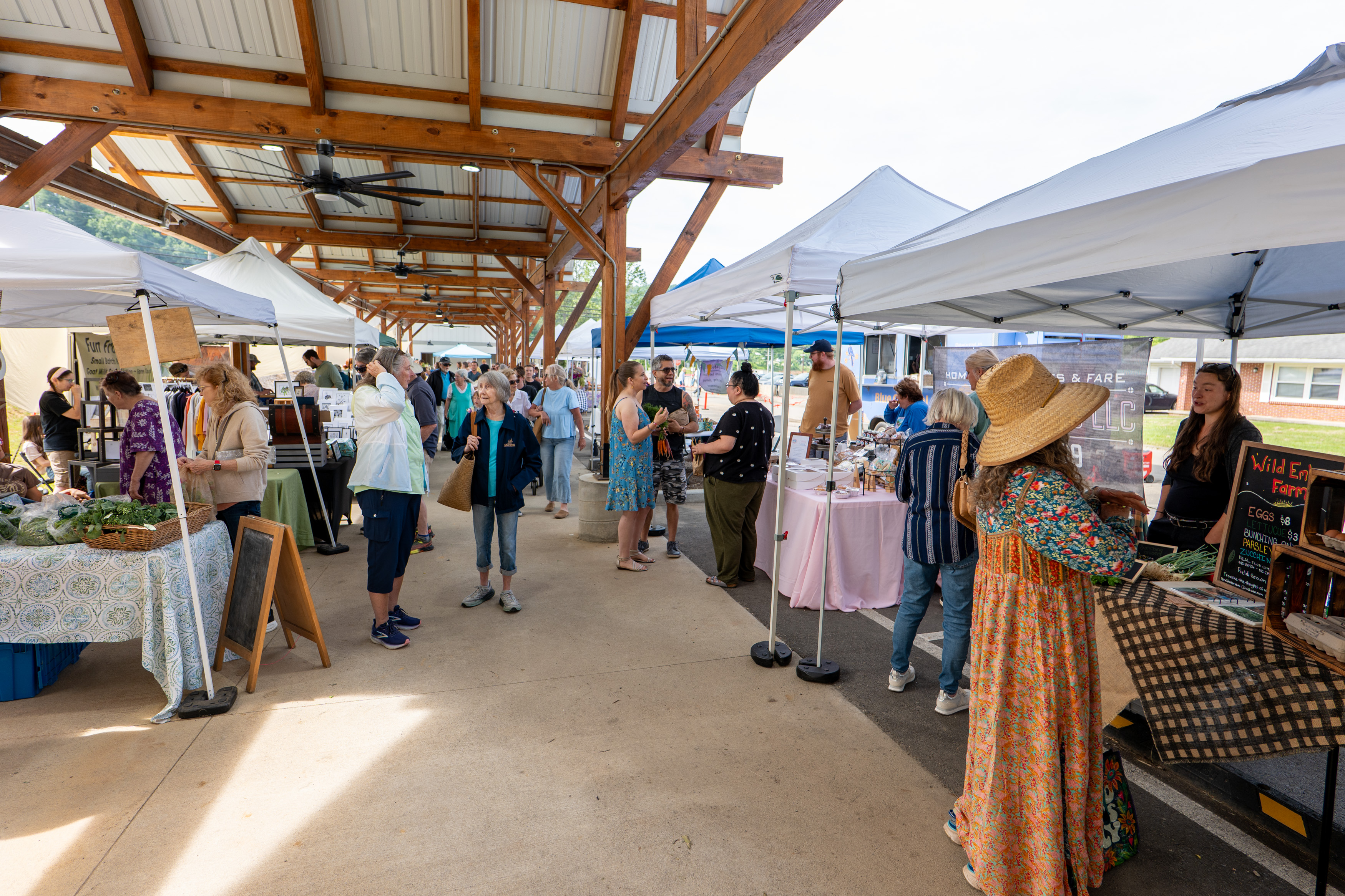 The Yancey County Farmers Market is a popular community event.