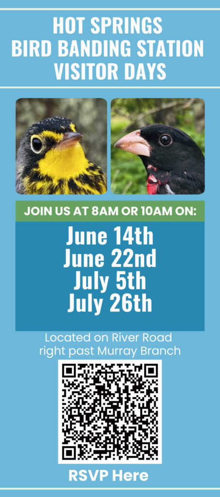 Hot Springs Bird Banding Visitor Days