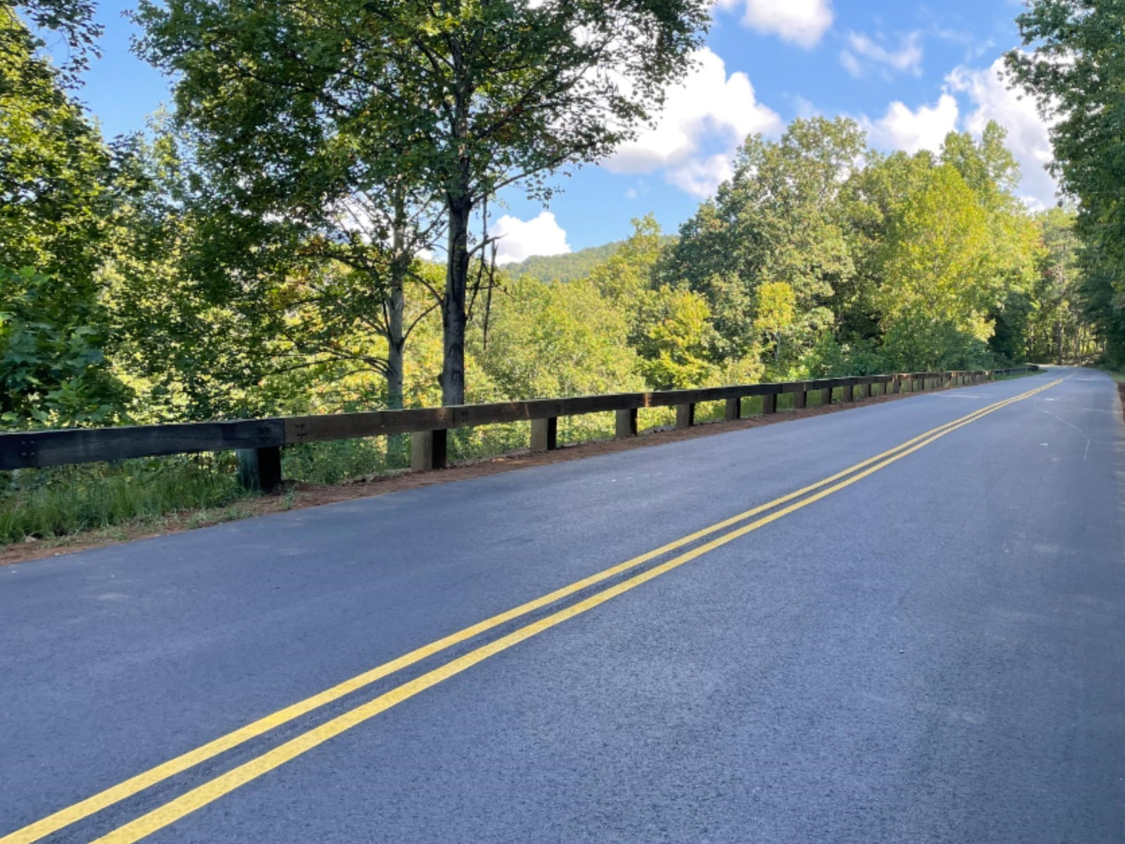 Newly reopened section near Milepost 380 in Asheville, NC. NPS Photo.
