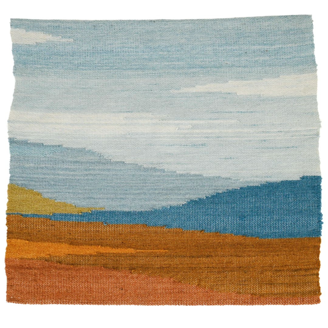 "Brasstown Magic Mountains" tapestry by Pam Howard (1954-2024), 2020.