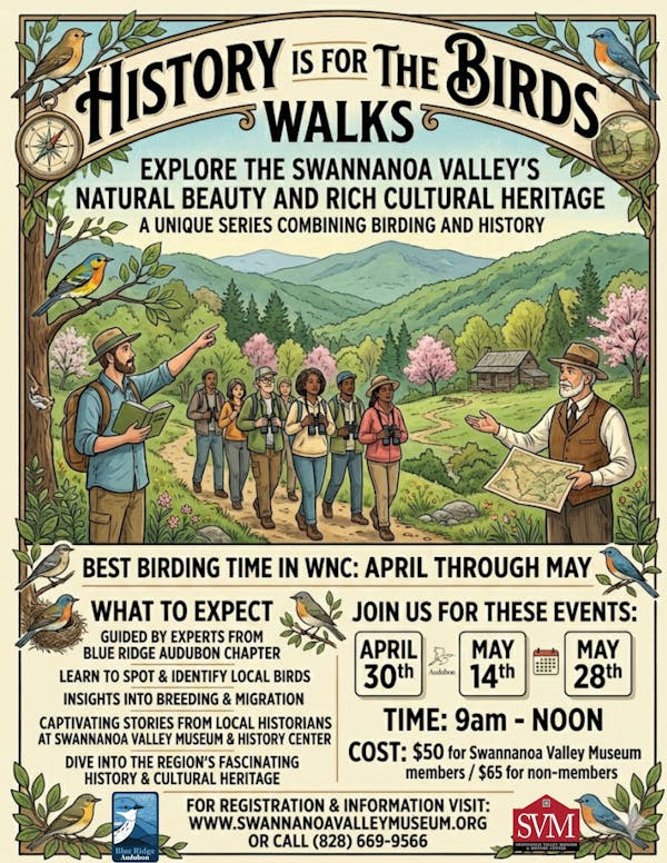 Swannanoa Valley Museum - History is for the Birds Walks