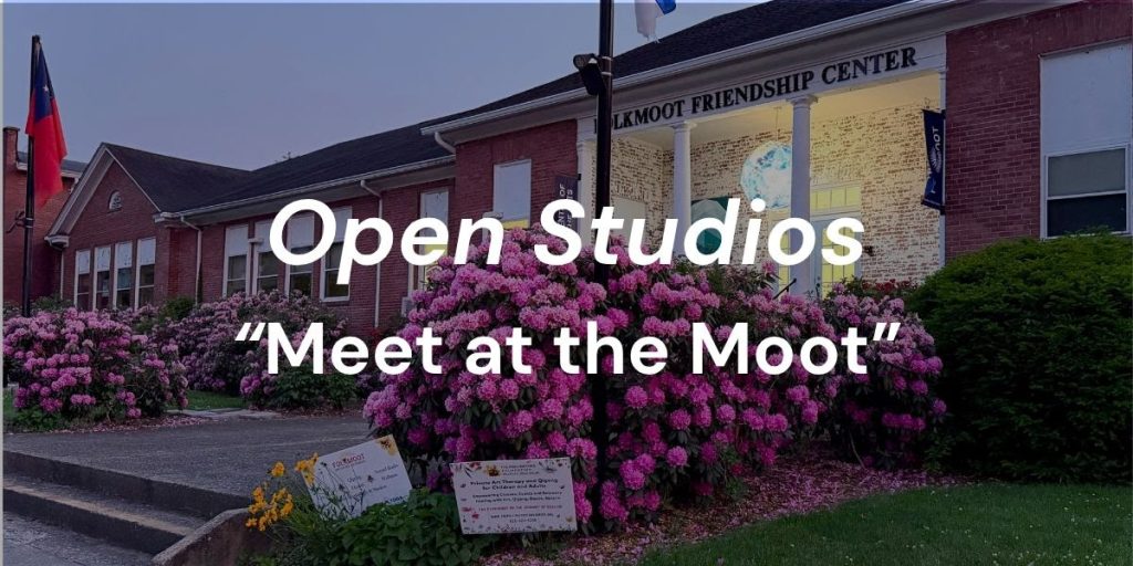 Open Studios: Meet at the Moot. Image depicts the Folkmoot Friendship Center.