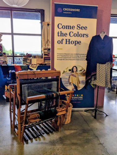 Crossnore Weavers booth at the 2025 Earl Scruggs Music Festival