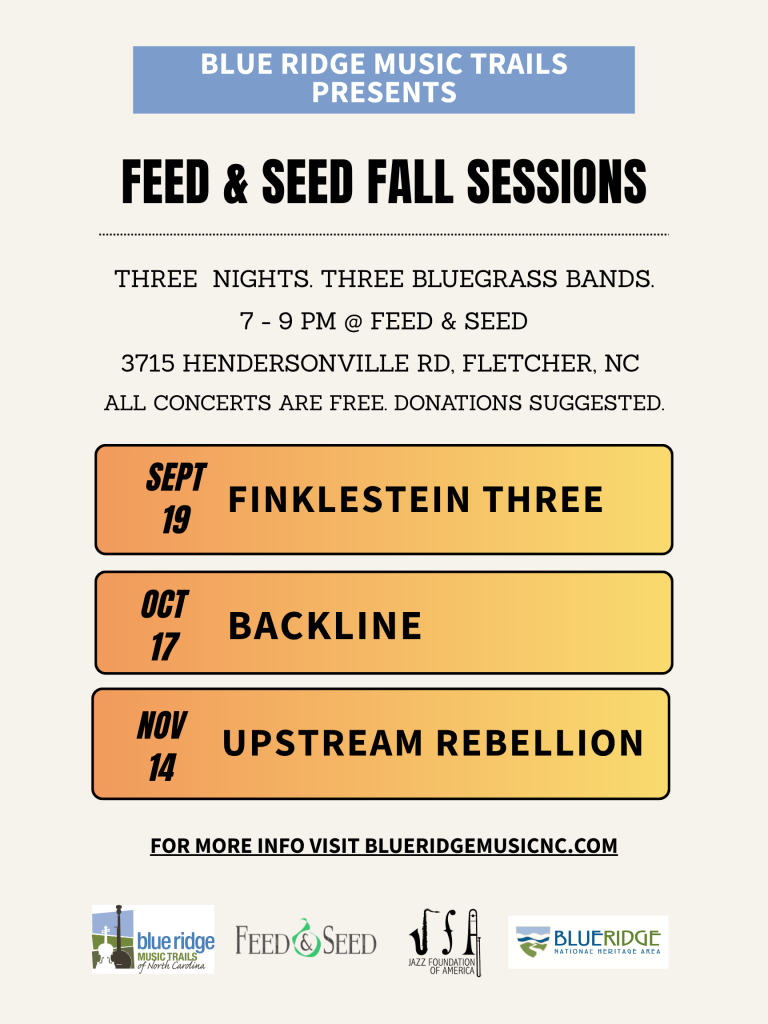 Blue Ridge Music Trails present the Feed & Seed Fall Sessions