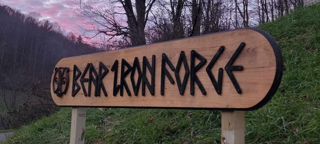 Bear Iron Forge sign