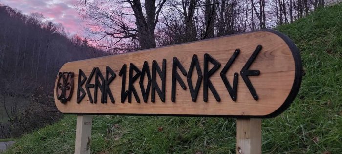 Bear Iron Forge sign